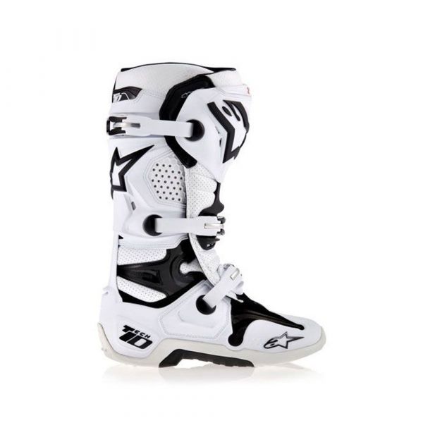 ALPINESTARS TECH 10 BOOTS - WHITE -Free Shipping|Motorace