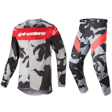 Alpinestars Racer Tactical Gear Set - Cast Gray Camo/Mars Red - 34