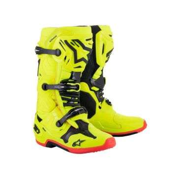 Alpinestars Tech 10 Boots - Yellow Fluo/Black/Red Fluo