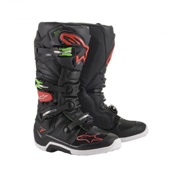 Alpinestars Tech 7 Boots - Black / Red / Green