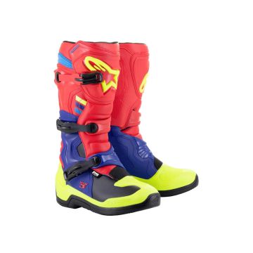 Alpinestars - Tech 3 Boots - Bright Red/Dark Blue/Yellow Fluo