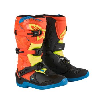 Alpinestars - Tech 3S Youth - Orange Fluo/Enamel Blue/Yellow Fluo