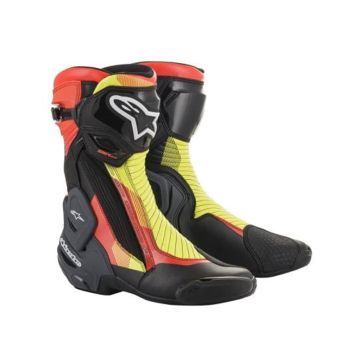 Alpinestars - SMX Plus V2 Boots - Black/Red Fluo/Yellow Fluo/Gray
