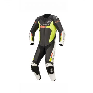 Alpinestars GP Force Chaser Leather Suit - 1Piece - Black/White/Red Fluo/Yellow Fluo