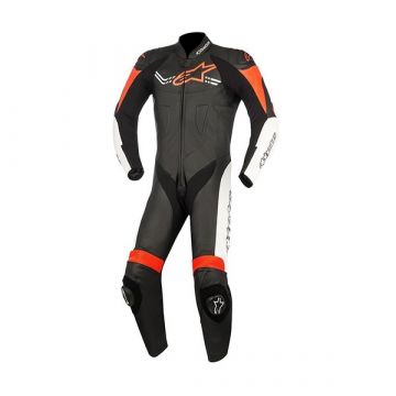 CHALLENGER V2 2 PIECE LEATHER SUIT - BLACK/WHITE/RED