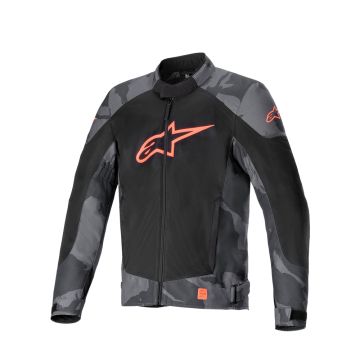 ALPINESTARS - T-SP X Superair Textile Jacket - Gray Camo/Red Fluo