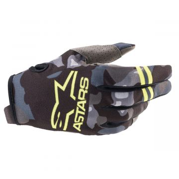 Alpinestars Radar Gloves Youth - Grey Camo / Yellow