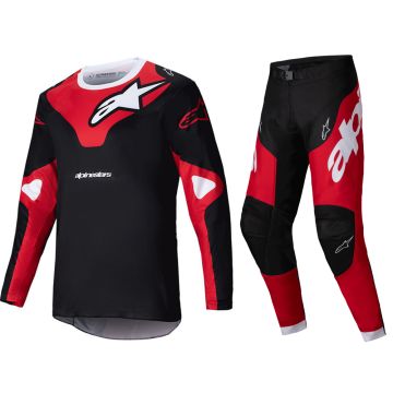 Alpinestars | Racer Veil MX Gear Set | Black/Bright Red | Size: Pant 36 / Jersey XL