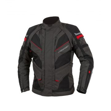 Prexport 4 Seasons - Road City Jacket - Waterproof - Black / Gun / Red 