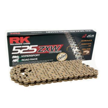 RK 525 - Superbike & Adventure Chain  - Gold Color - XW Ring - 118L