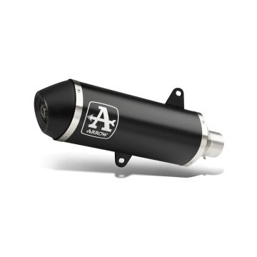 Arrow Urban Aluminium "Dark" Silencer With "Dark" End Cap For Piaggio Vespa GTS 125I.E. 2008 > 2016