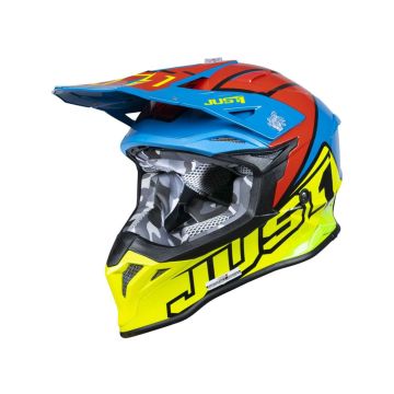 Just1 - MX Helmet - J39 Thruster - Yellow Fluo/Blue/Red/Black Gloss