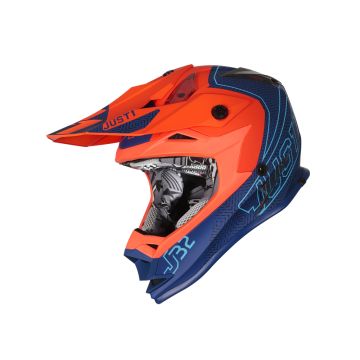 JUST1 - J32 Kids Vertigo MX Helmet - Blue Fluo/Orange