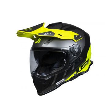 Just1 - Adventure Helmet - J34 Pro Outerspace - Black Titanium/Yellow Fluo Gloss