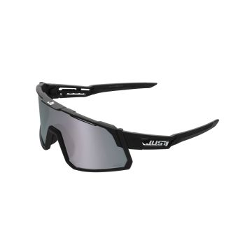 JUST1 Sniper Sunglasses  - Black/Black - Dark Grey Mirror Lens