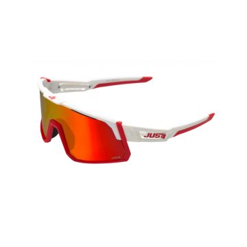 Just1 - Sunglasses - Sniper - Red Mirror Lens - White / Red