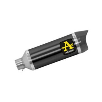 Arrow Thunder Aluminium "Dark" Silencer With Carby End Cap For Yamaha MT-09 2021 > 2023 