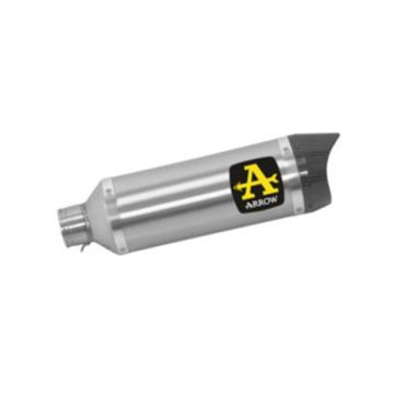 Arrow Thunder Aluminium "Dark" Silencer With Carby End Cap For Yamaha Tracer 9 2021 > 2024 