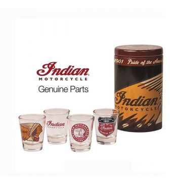 GENUINE INDIAN MOTORCYCLE SHOT GLASSES SET OF 4