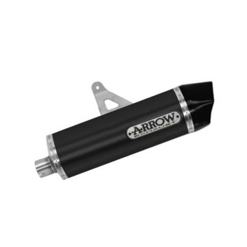 Arrow Maxi Race-Tech Aluminium "Dark" Silencer With Carby End Cap For Honda CRF 1000L Africa Twin 2016 > 2019