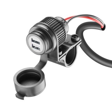 Interphone Handlebar-Mounted Double USB Port