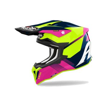 Airoh Strycker Blazer Blue/Pink Gloss - MX Helmet
