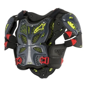 ALPINESTARS A-10 FULL CHEST PROTECTOR - ANTHRACITE /BLACK/RED