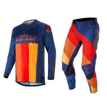 ALPINESTARS TECHSTAR VENOM SET -  Dark Blue Red Tangerine-34