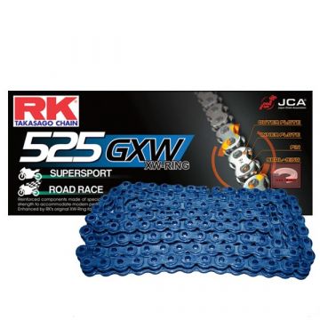 RK High Performance XW-Ring Chain Blue "525" x 118 Link