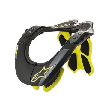 ALPINESTARS BNS TECH-2 NECK SUPORT - BLACK/YELLOW FLUO
