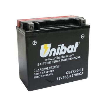 UNIBAT Maintenance Free Series Motorcycle Battery - CBTX20-BS