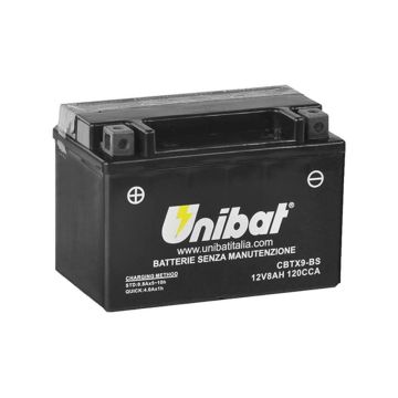 UNIBAT Maintenance Free Series Motorcycle Battery -  CBTX9-BS