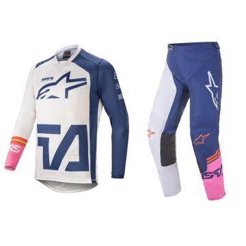 Alpinestars Racer Compass Set - Off White / Navy / Pink - 32