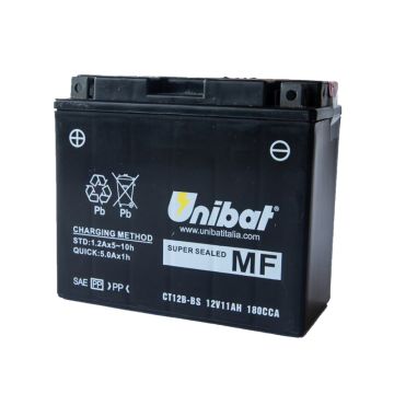 UNIBAT Maintenance Free Series Motorcycle Battery - CT12B-BS