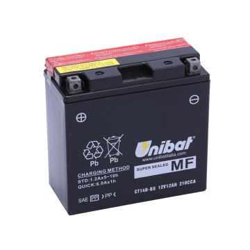 UNIBAT Maintenance Free Series Motorcycle Battery - CT14B-BS