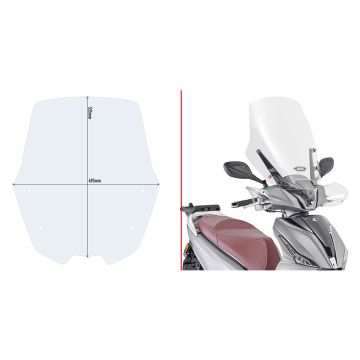 Givi D6113ST Windscreen - Transparent - Kymco People S125-150-200 (20-22)