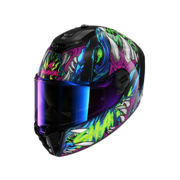 SHARK Spartan RS Full Face Helmet - Black/Green/Purple