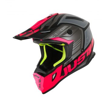 JUST1 J38 Blade Fluo Fuxia / Black Matt - Motocross/Enduro Helmet