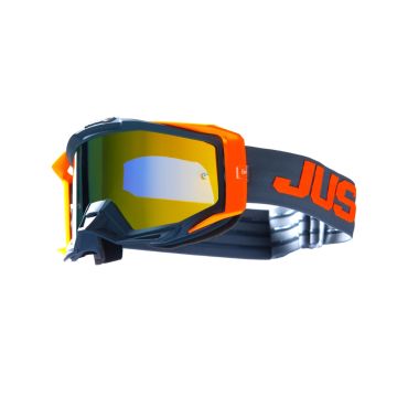 Just1 - Off Road - Goggle - Iris 2.0 - Logo Orange/Grey Frame - Mirror Red Lens