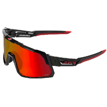 Just1 - Sunglasses - Sniper - Black / Red - Red Mirror Lens