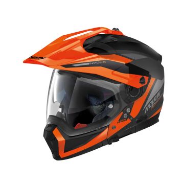 Nolan N70-2 X - Stunner Flat Black (Orange - Anthracite) LED Orange