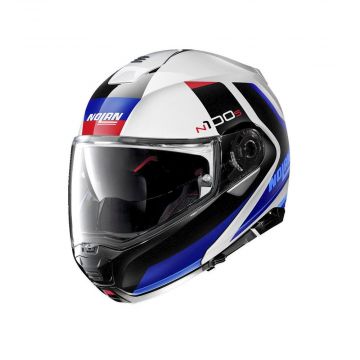 Nolan N100-5 Hilltop N-Com Helmet - Metal White