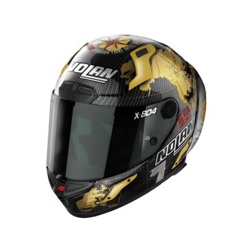 Nolan X-804 RS Helmet - Checa Gold Carbon