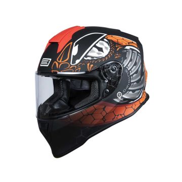 ORIGINE - Dinamo Fighter Full Face - Red Fluo/Black Matt