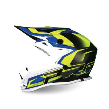Progrip 3009 Kids Helmet - YELLOW FLUO / DARK BLUE - SPECIAL ABS - MOTOCROSS/ENDURO HELMET