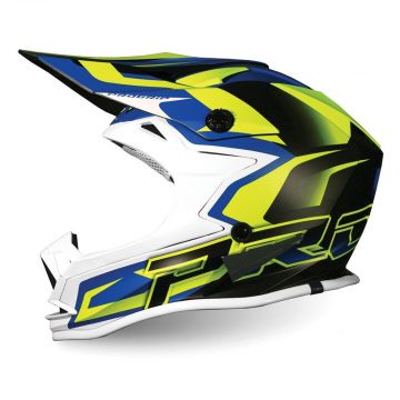 Progrip 3009 Kids Helmet - YELLOW FLUO / DARK BLUE - SPECIAL ABS - MOTOCROSS/ENDURO HELMET
