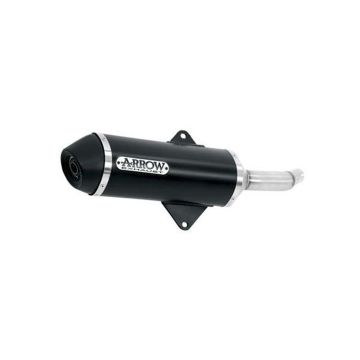 ARROW Urban Aluminium "Dark" Silencer With "Dark" End Cap For Piaggio VESPA GTS 125i.e. 2008/2016 