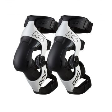 POD K4 2.0 Knee Braces - Pair - White/Black