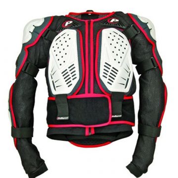 POLISPORT CHEST PROTECTOR INTERGAL - BLACK/WHITE/RED 