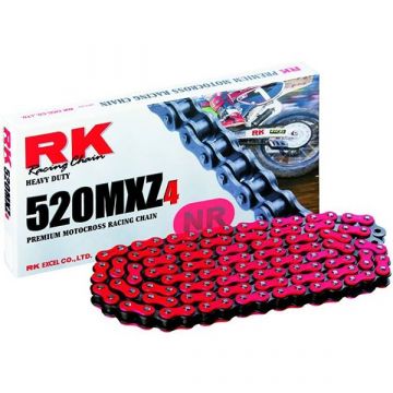 RK MOTOCROSS RACING CHAIN RED "520" X 120 LINK